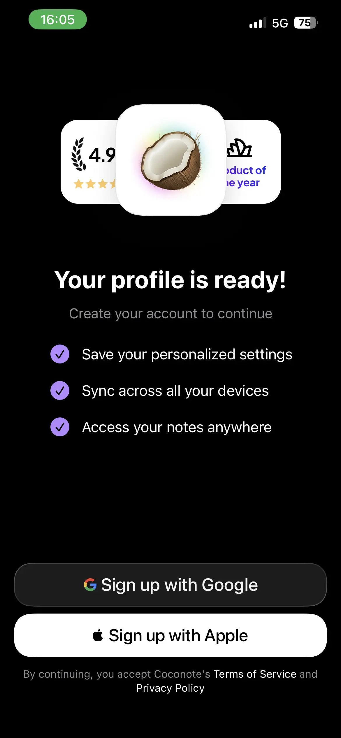 Coconote screenshot 20