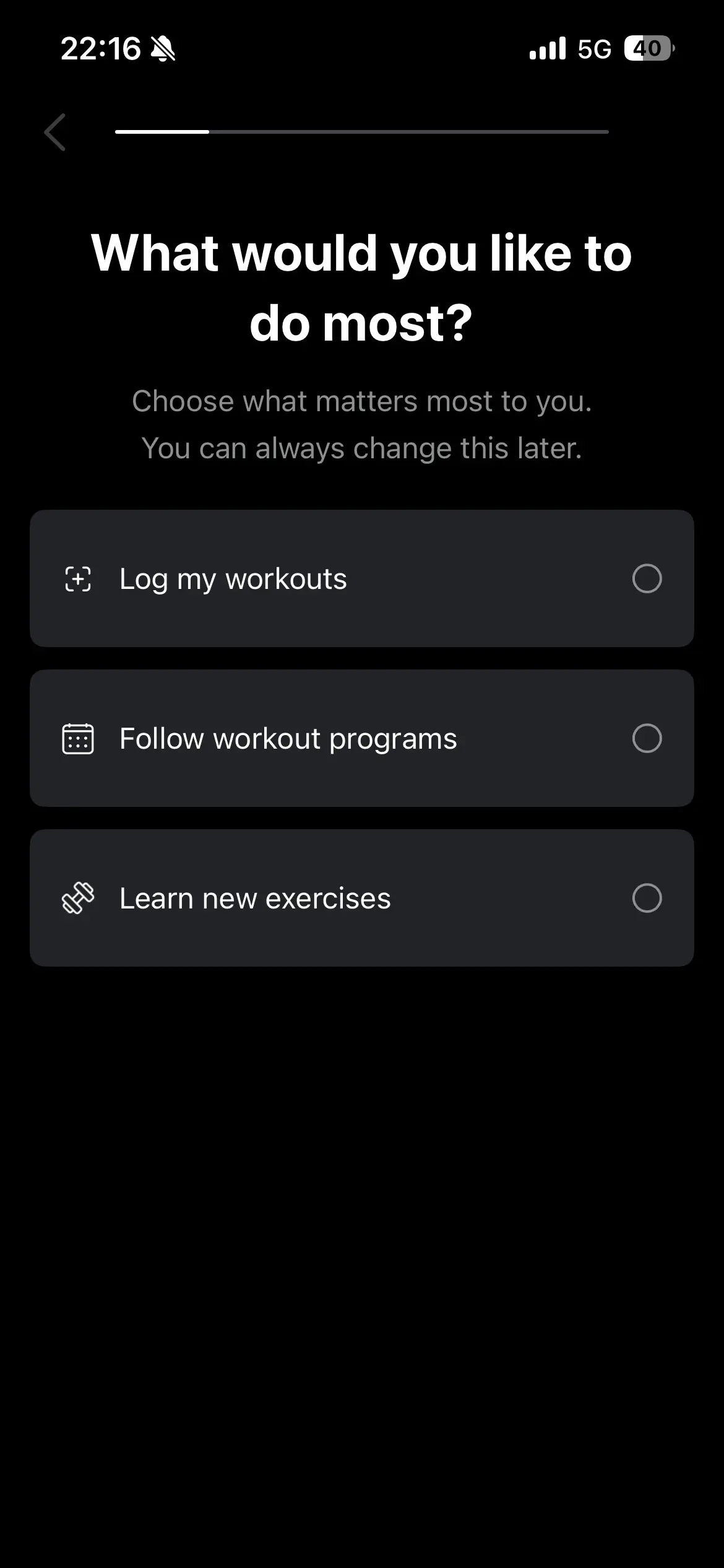 Lyfta onboarding screen 5 of 30