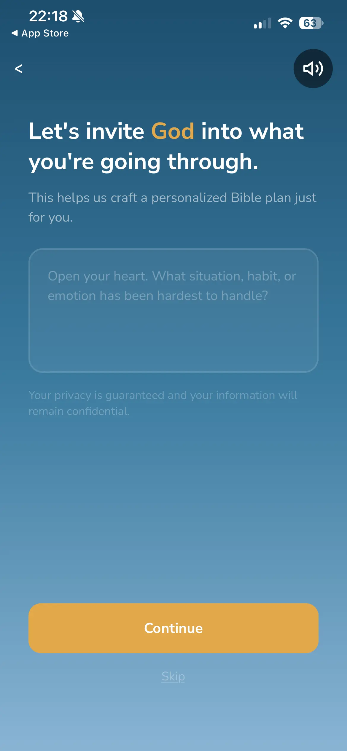 Sacred shorts onboarding screen 4 of 21