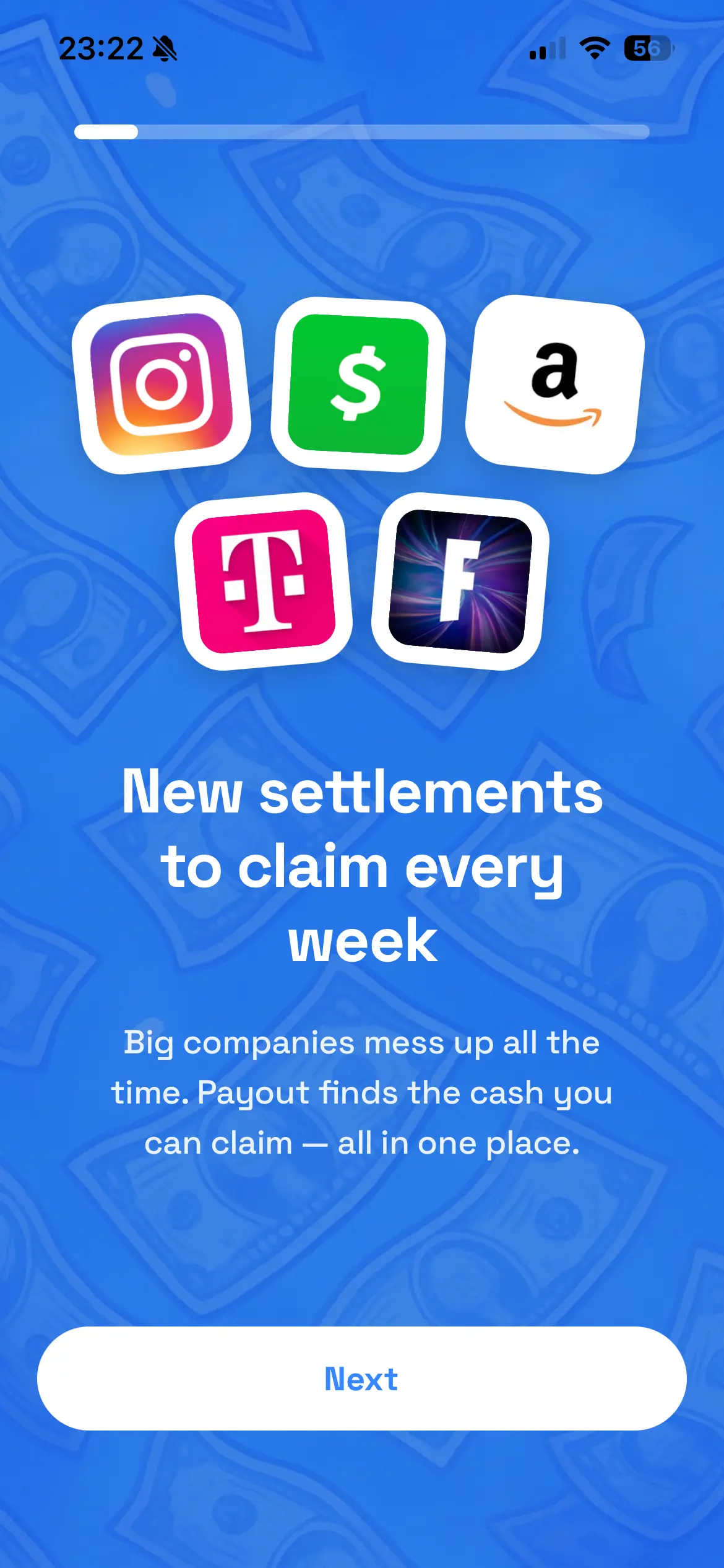 Payout onboarding screen 4