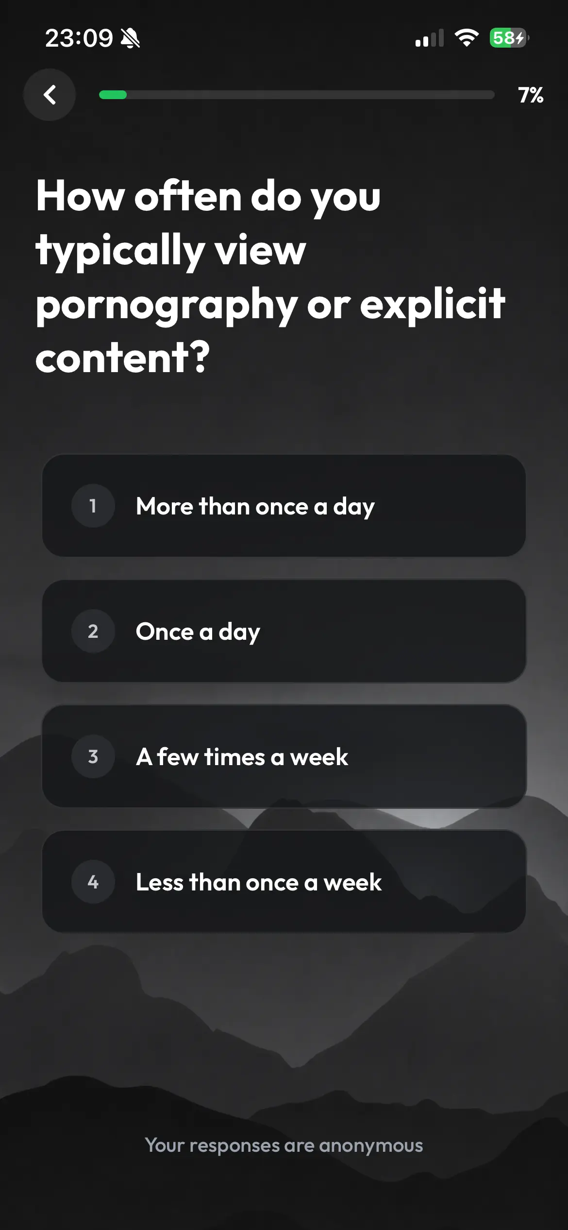 Unchained onboarding screen 3