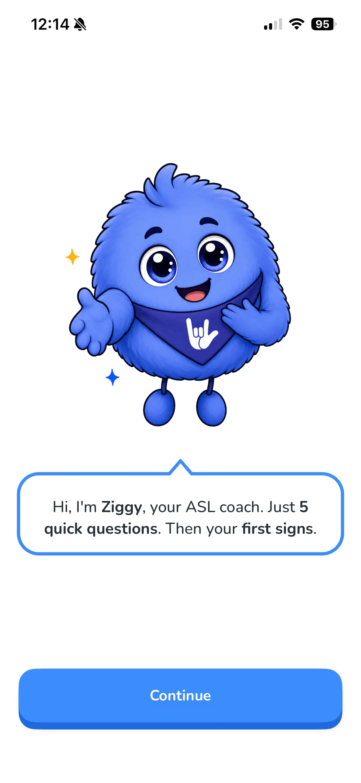 Ziggy onboarding screen 2