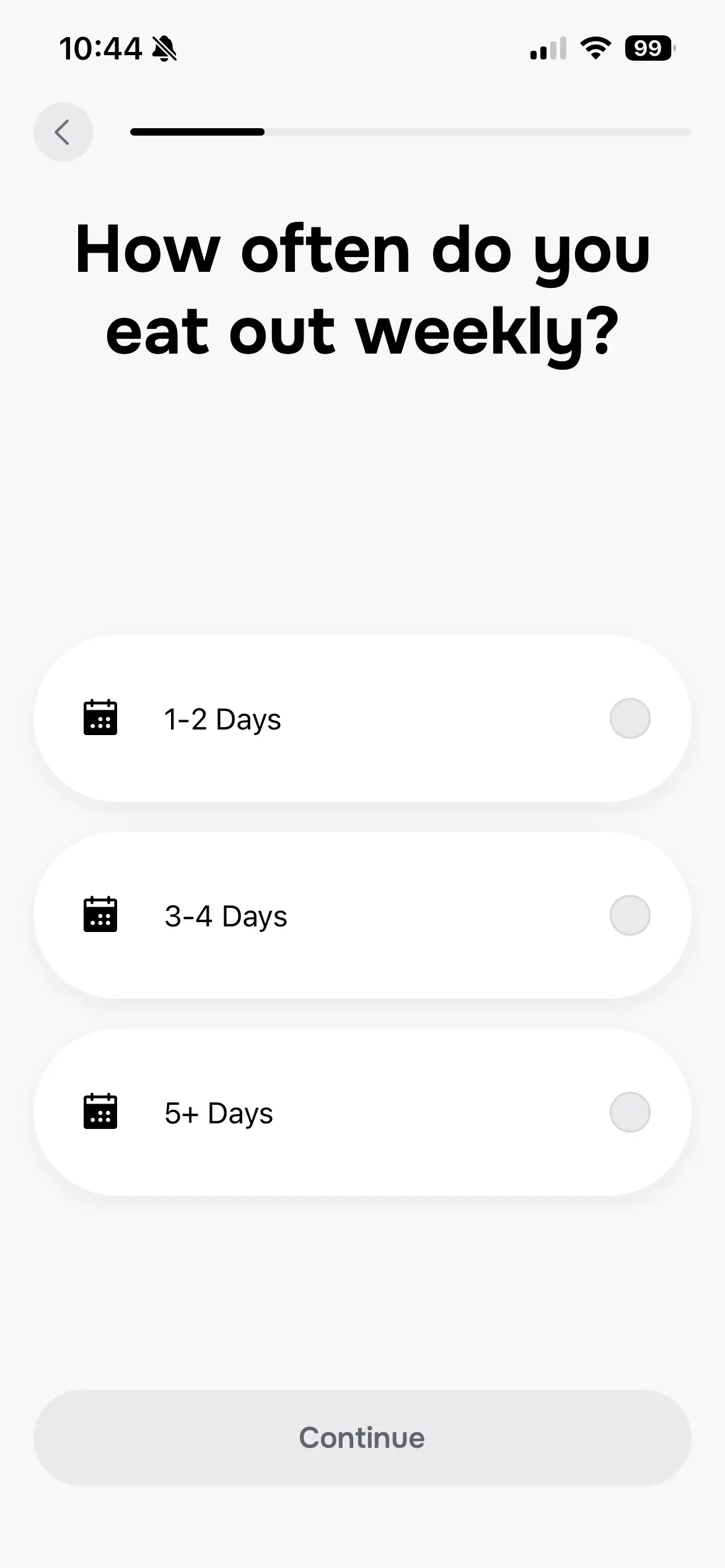 MenuFit onboarding screen 3 of 32