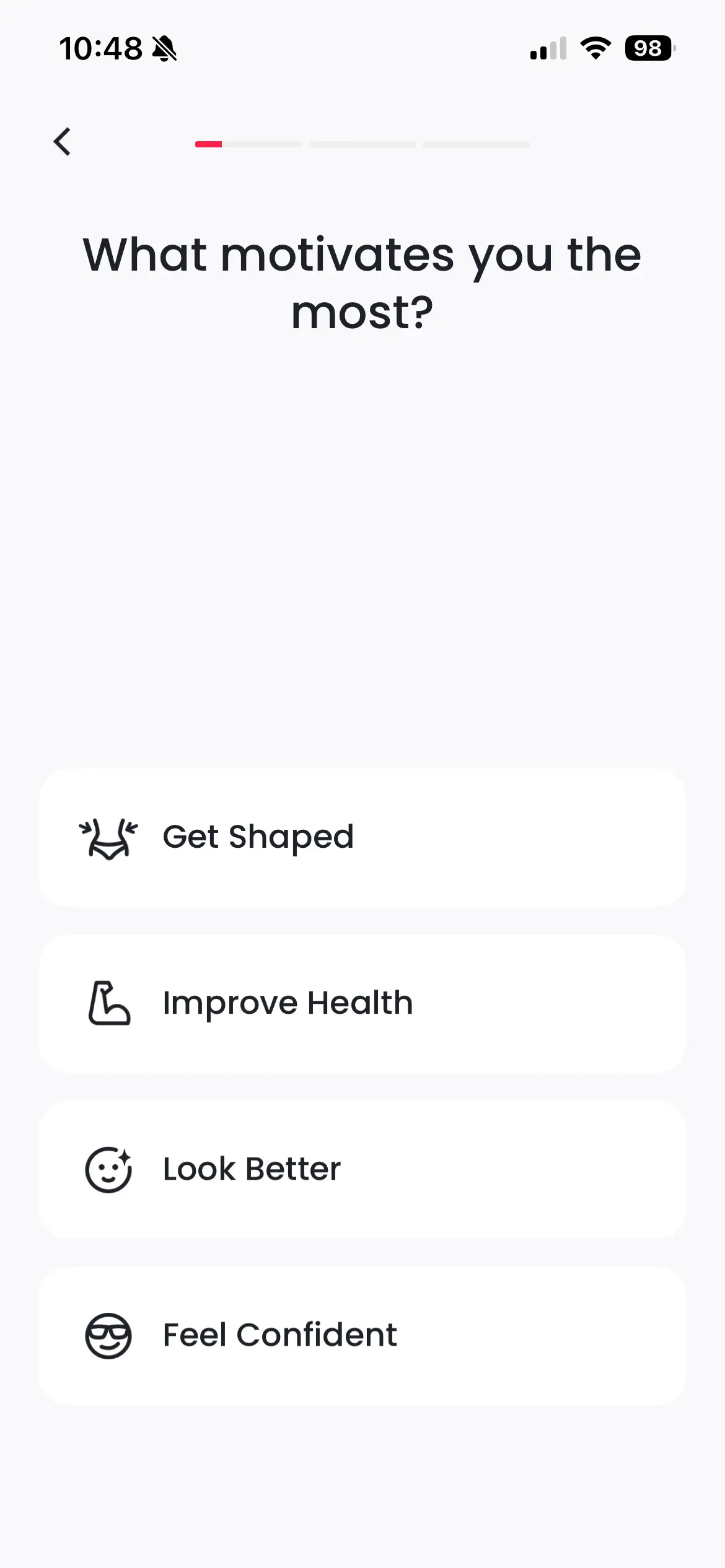 ChillFit onboarding screen 4 of 39