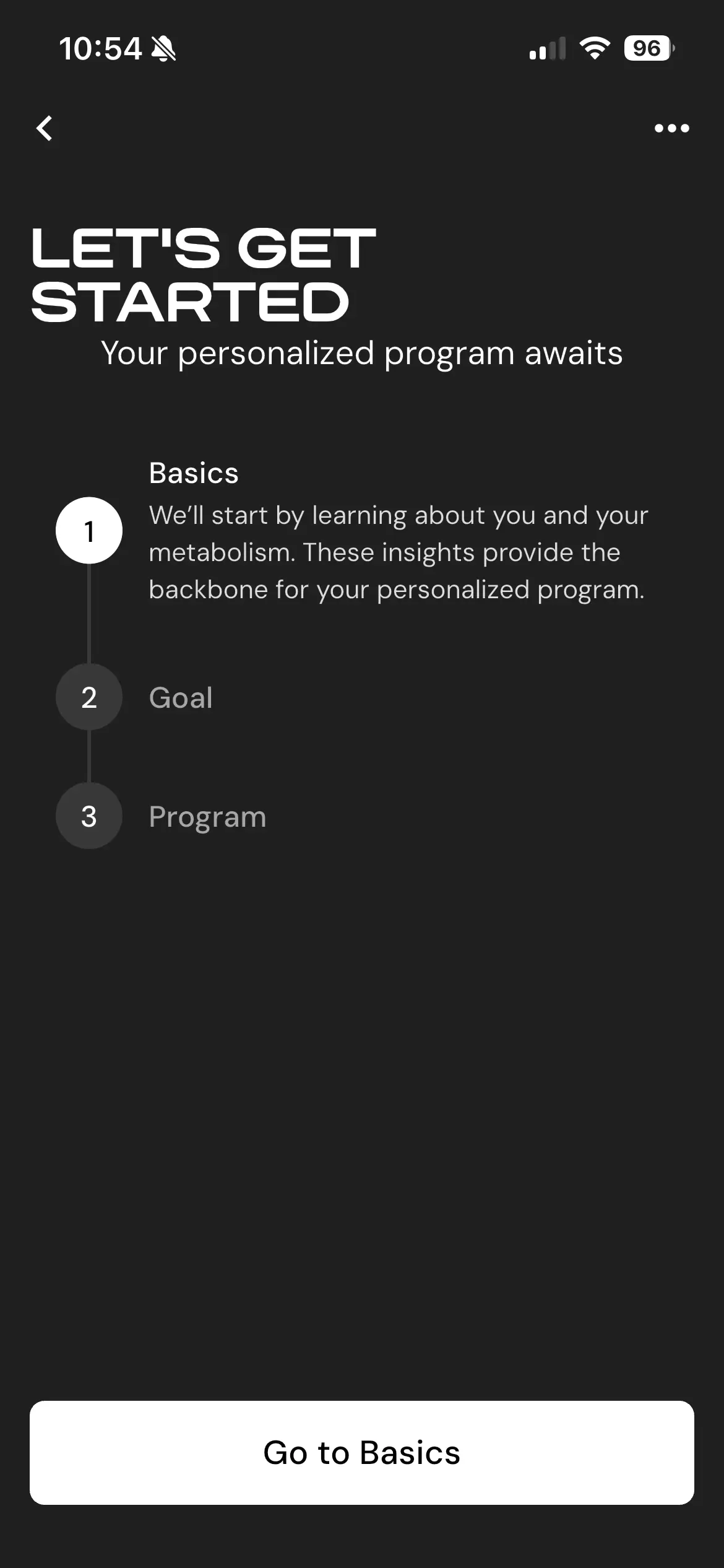 MacroFactor onboarding screen 3 of 35