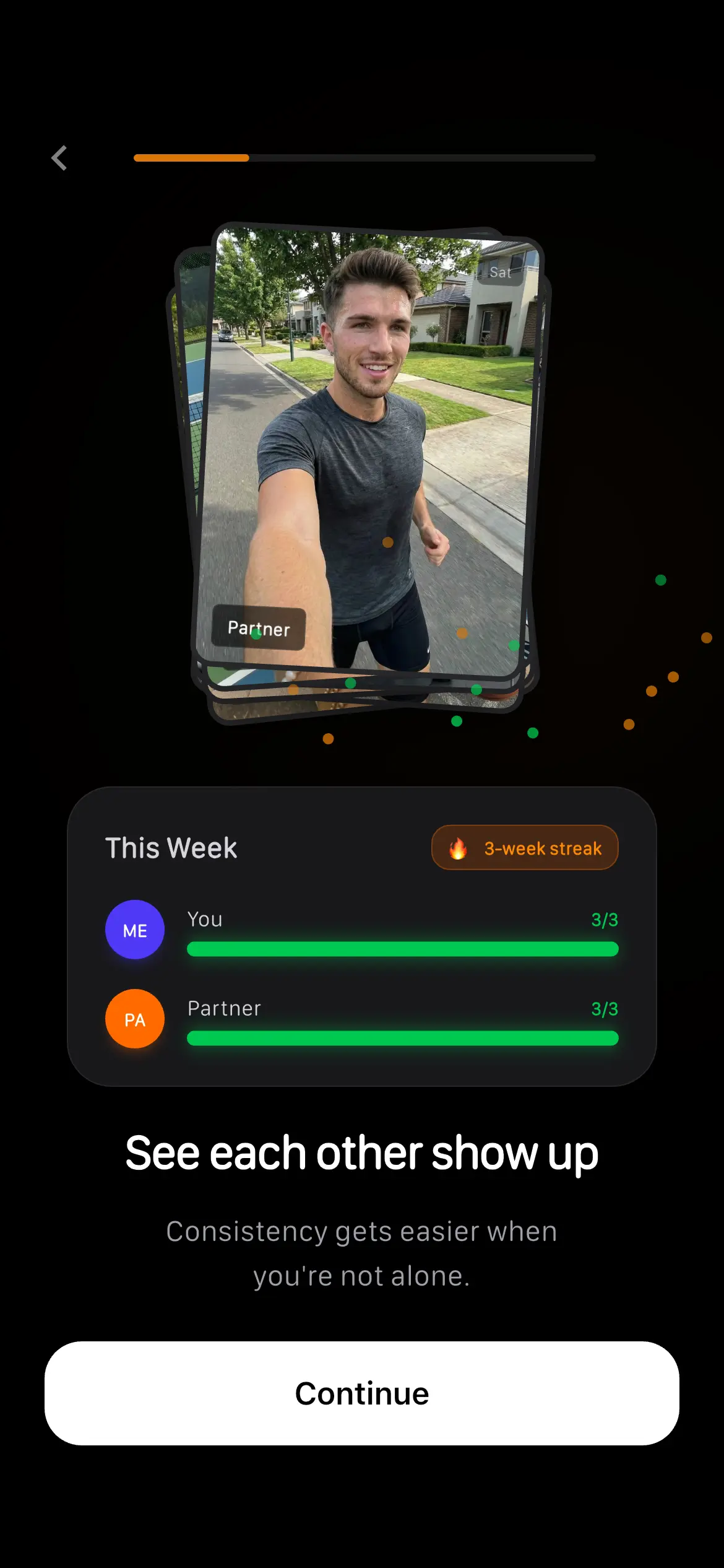Sweatmates onboarding screen 5 of 24