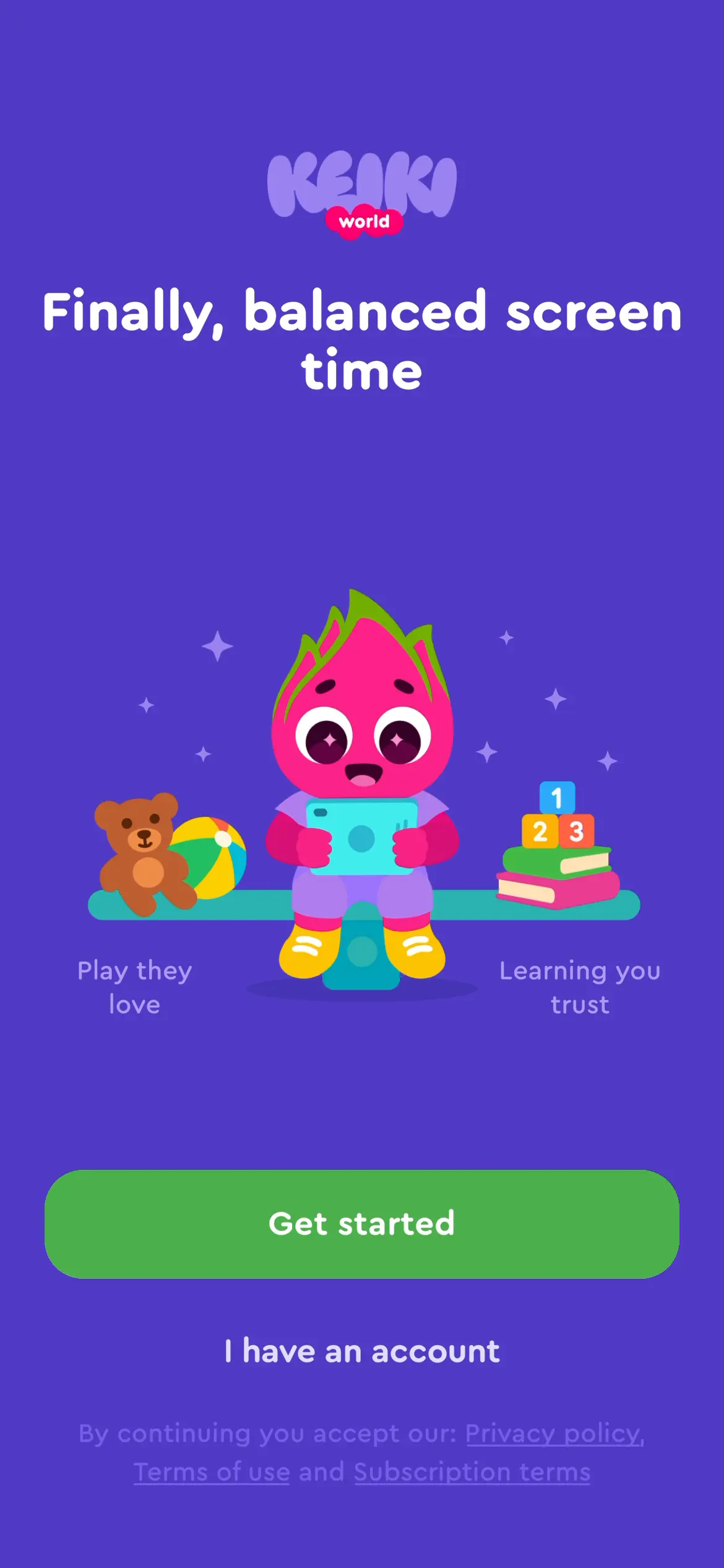 Keiki onboarding screen 1 of 32